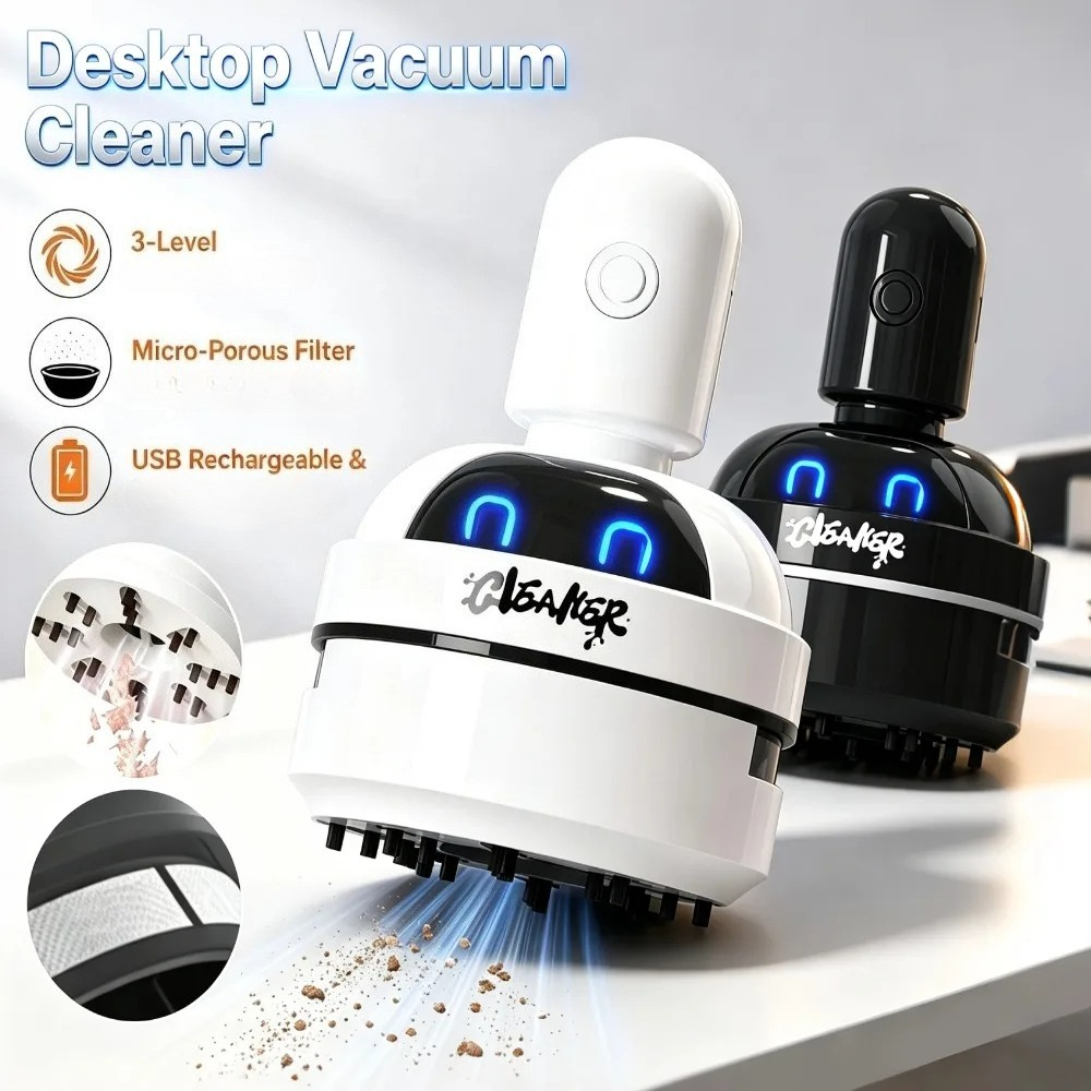 Mini Desktop Vacuum Cleaner For Eraser Dust - Przenośny mini odkurzacz biurkowy bezprzewodowy do