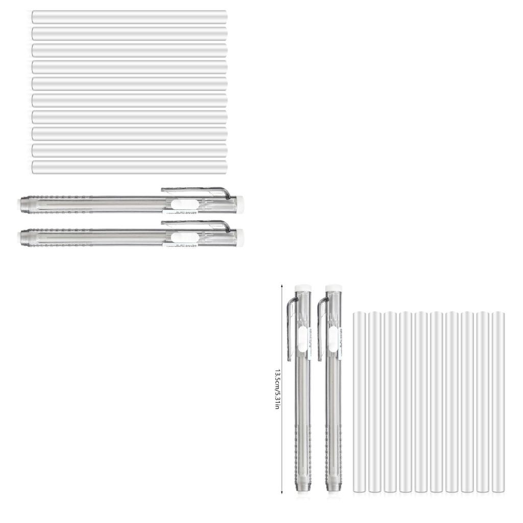 Retractable Eraser Pen Click - 12x Gumki w kształcie pióra Wysuwane
