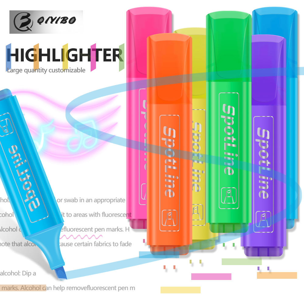 Pastel Highlighter Set Double Ended - 4/6 sztuk/zestaw pastelowe płaskie pojedyncza głowica