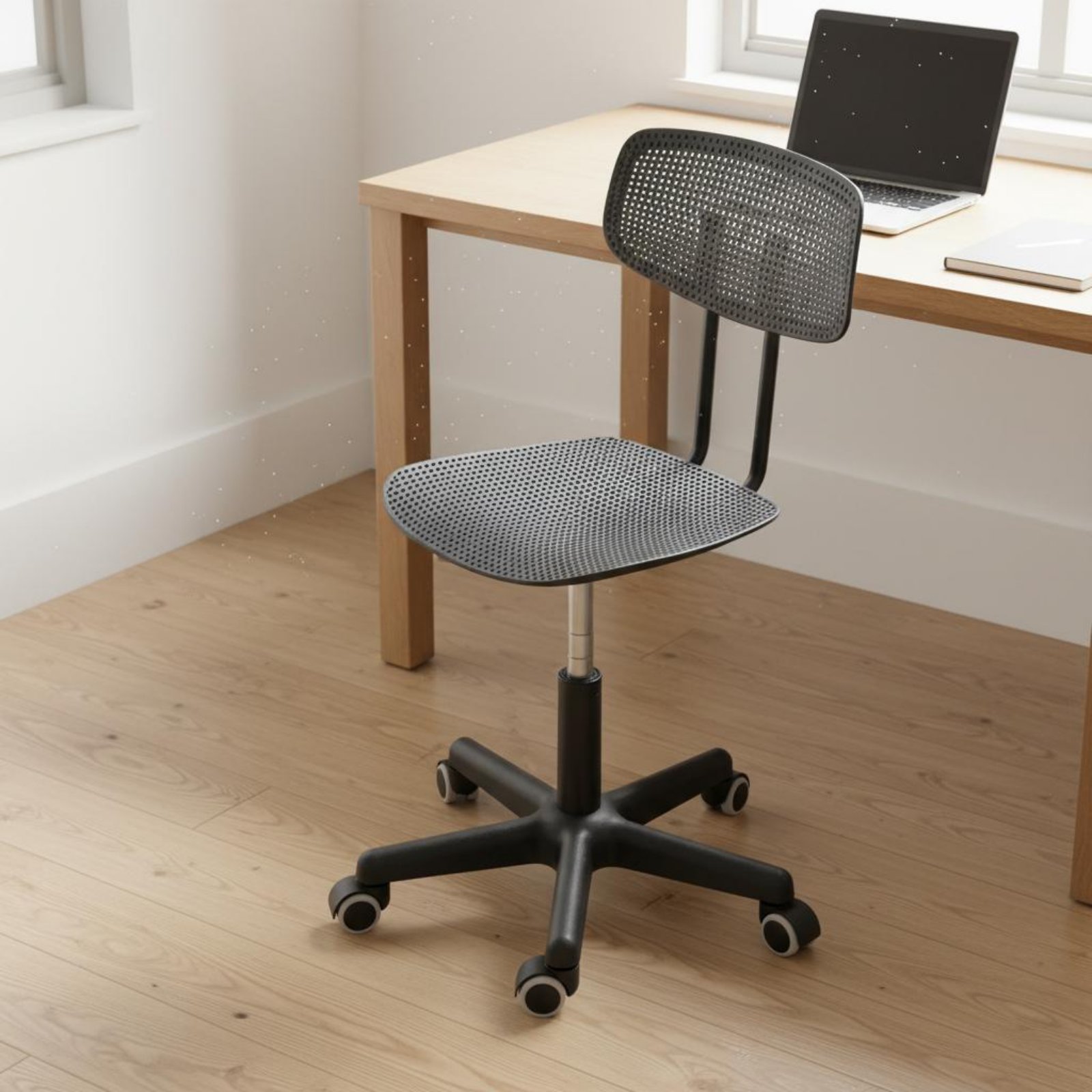 Office Furniture - Regulowane krzesło biurowe na kółkach, oddychające,