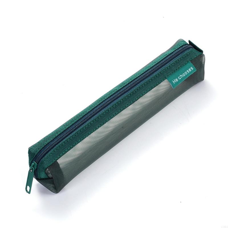 Clear Mesh Pencil Pouch For Exam - CORA piórnik z przezroczystą siateczką przepuszczalne