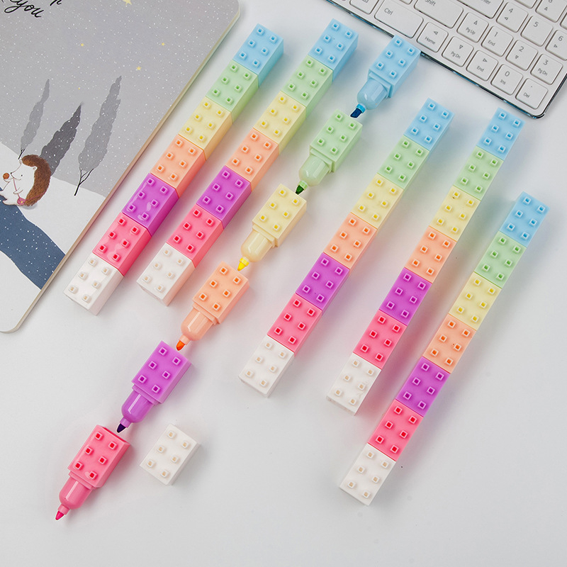 Pastel Highlighter Set Double Ended - 6 sztuk pastelowe kolory kulturystyki blok