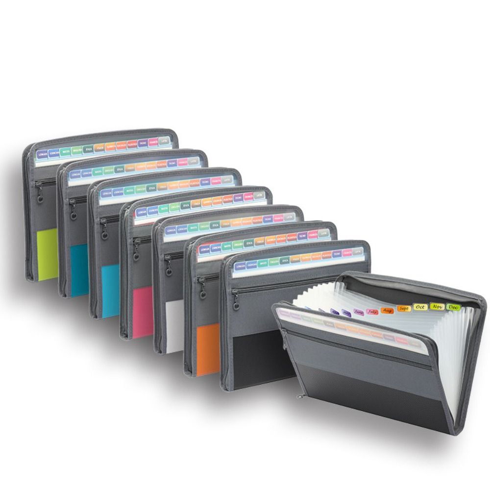 Expandable Accordion File Folder 13 Pockets - Organizer na dokumenty z PVC, rozszerzany,