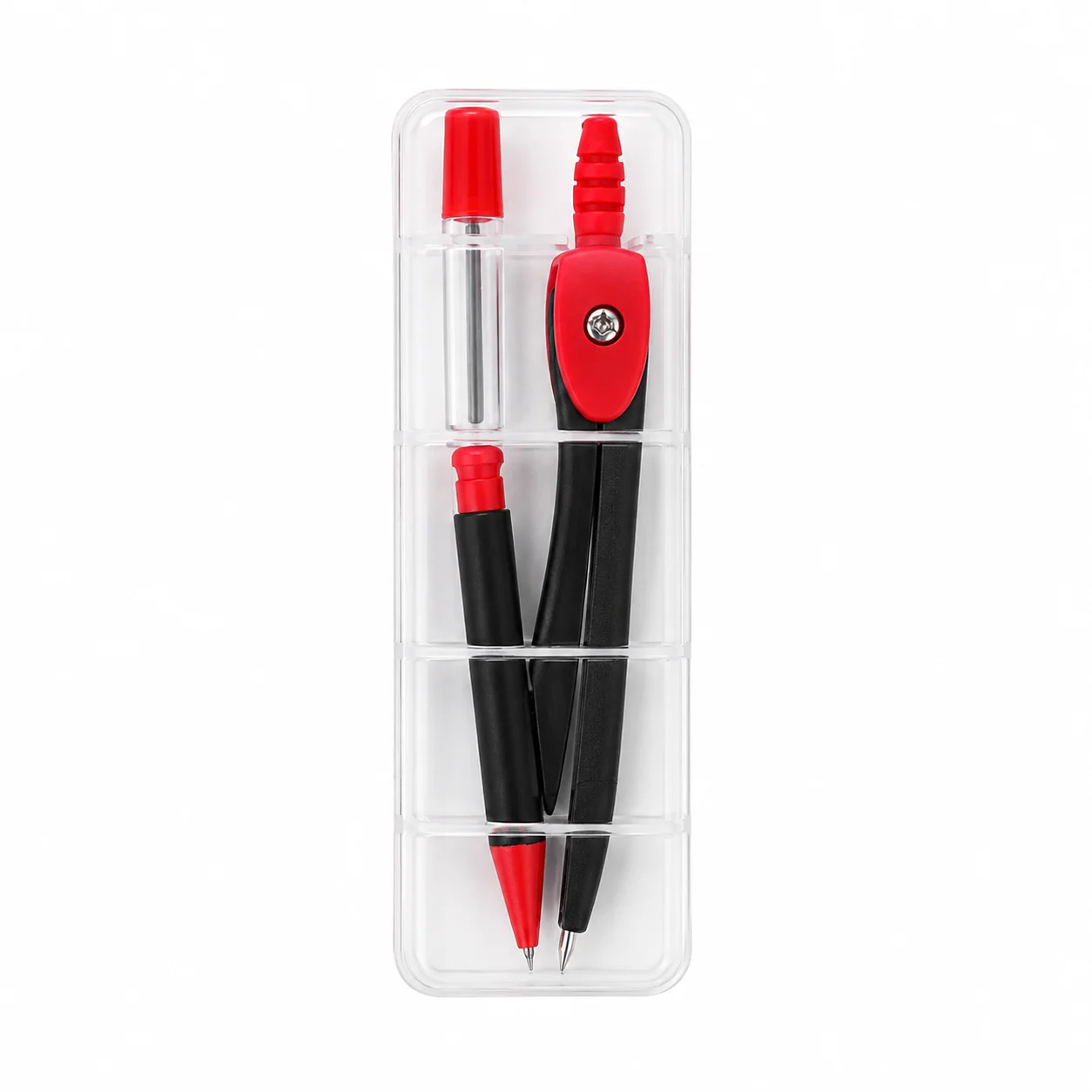 Math Geometry Set With Compass - Zestaw kompasów ze stali nierdzewnej, zestaw