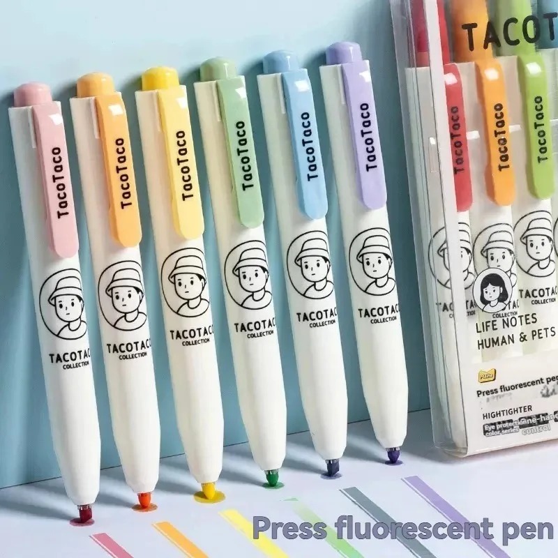 6 sztuk/zestaw Pastelowe Zakre – Pastel Highlighter Set Double Ended recenzja i cena