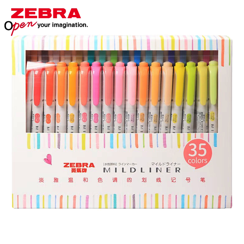 35 kolorów ZEBRA Mildliner Hig – Pastel Highlighter Set Double Ended recenzja i cena