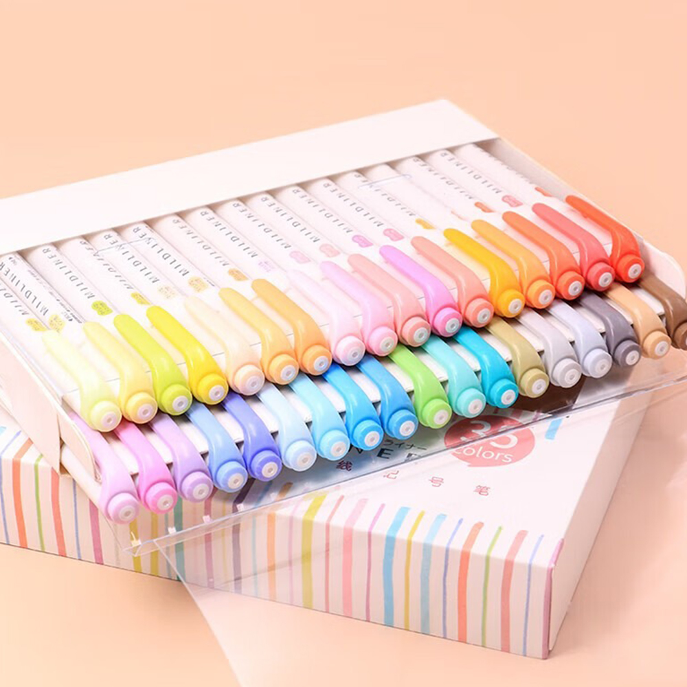 35 kolorów ZEBRA Mildliner Hig – Pastel Highlighter Set Double Ended recenzja i cena