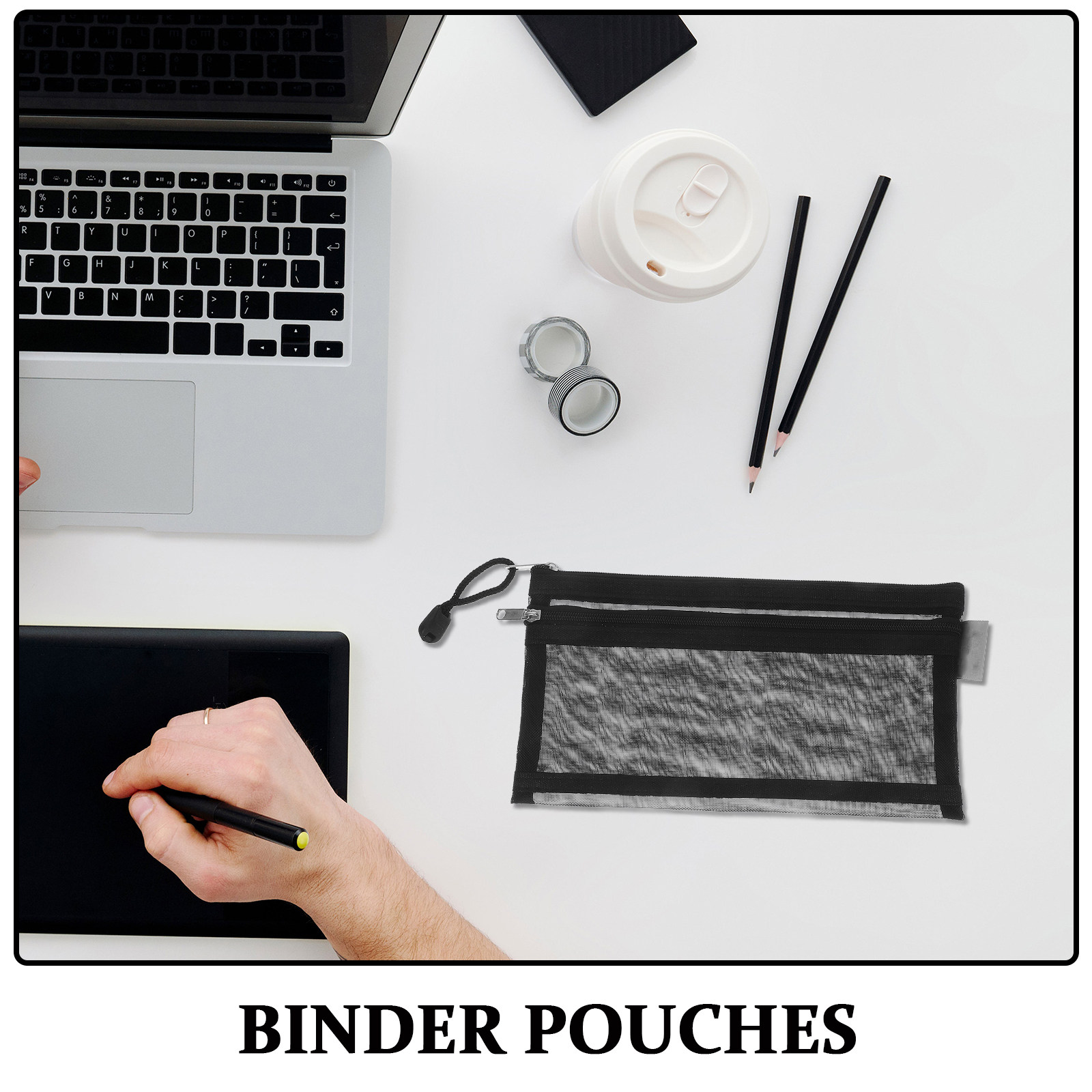 6 sztuk przezroczystych, dwuwa – Clear Mesh Pencil Pouch For Exam recenzja i cena