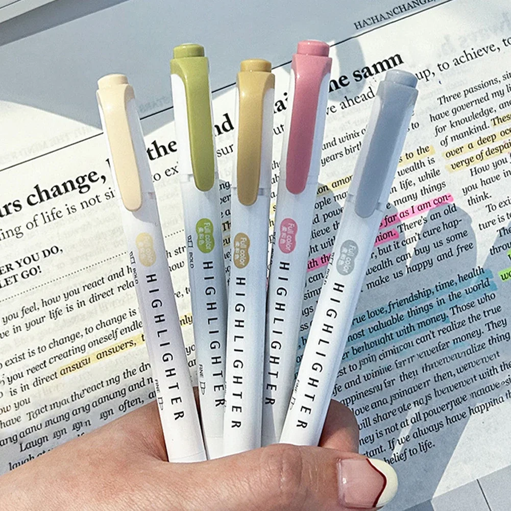 5 sztuk pastelowych zakreślacz – Pastel Highlighter Set Double Ended recenzja i cena