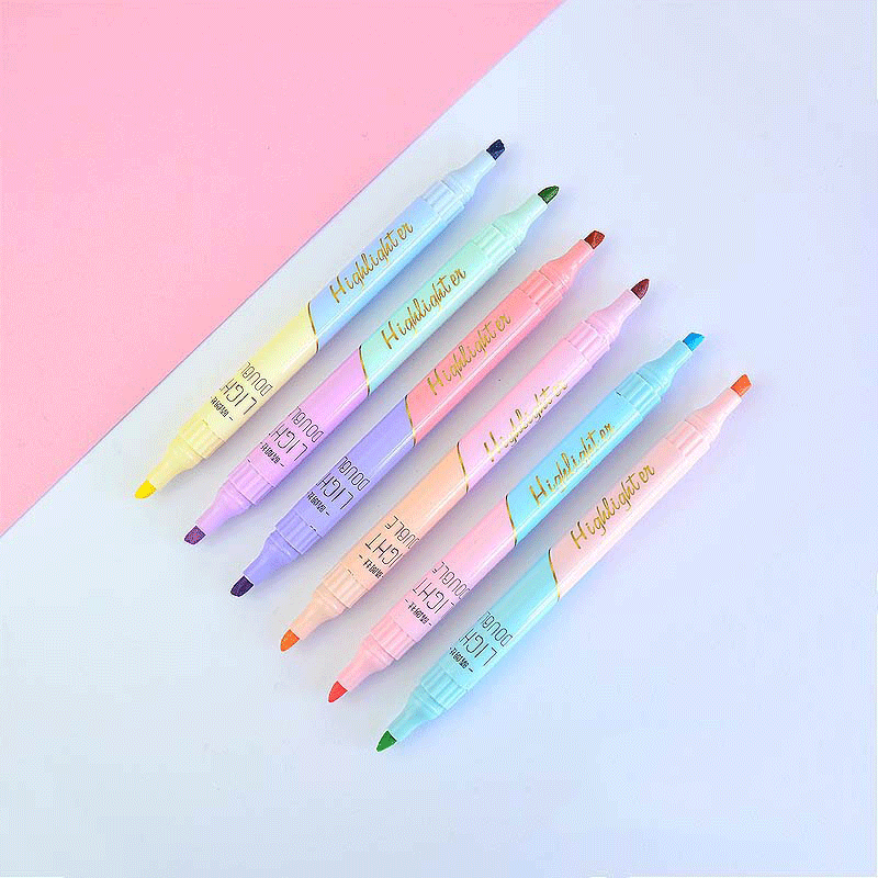 6 sztuk podwójna końcówka wyró – Pastel Highlighter Set Double Ended recenzja i cena