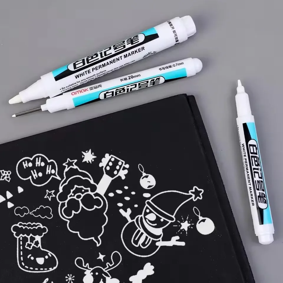 Markery permanentne białe 0.7/ – Stationery recenzja i cena