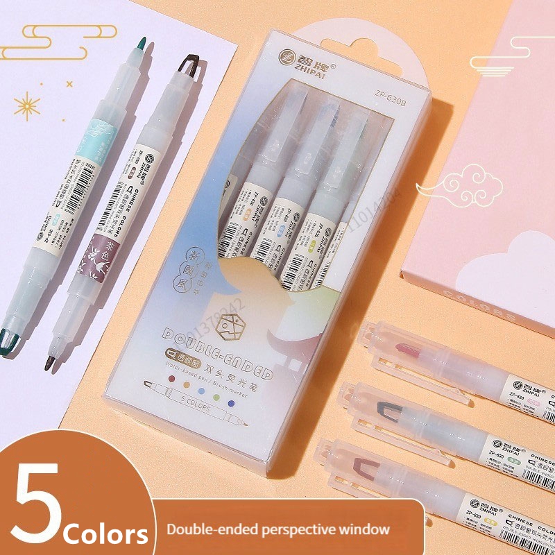 5 sztuk/zestaw podwójna końców – Pastel Highlighter Set Double Ended recenzja i cena