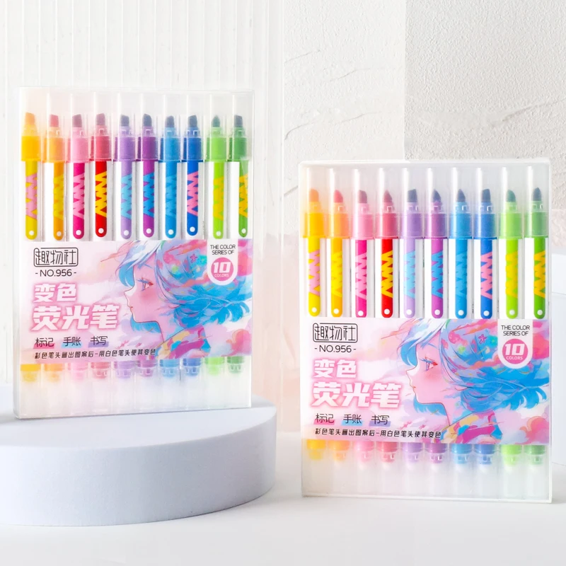 10 sztuk podwójny magiczny zes – Pastel Highlighter Set Double Ended recenzja i cena