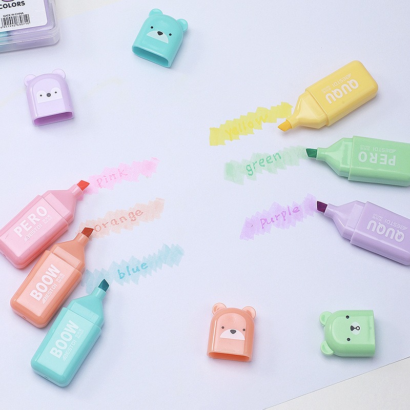 4/6/12 szt. Kawaii Zakreślacze – Pastel Highlighter Set Double Ended recenzja i cena