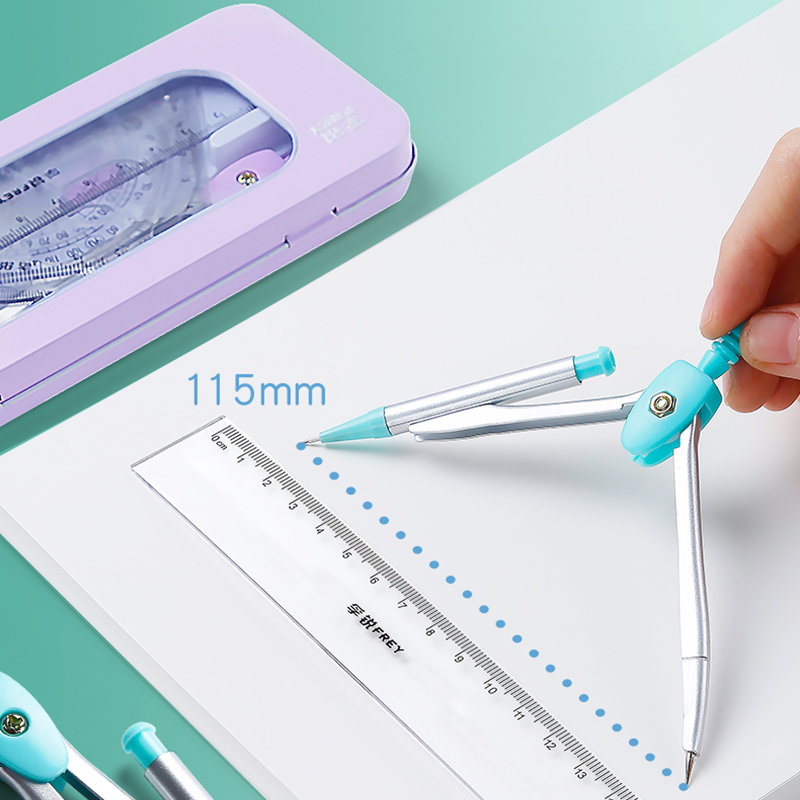 7 szt. Zestaw kompasów ze stal – Math Geometry Set With Compass recenzja i cena