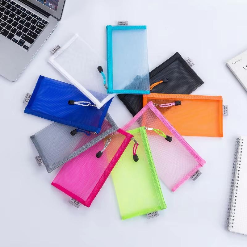 Nowy, wytrzymały, przezroczyst – Clear Mesh Pencil Pouch For Exam recenzja i cena
