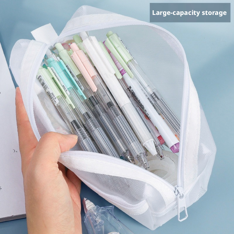 Dwukomorowy Przezroczysty Piór – Clear Mesh Pencil Pouch For Exam recenzja i cena