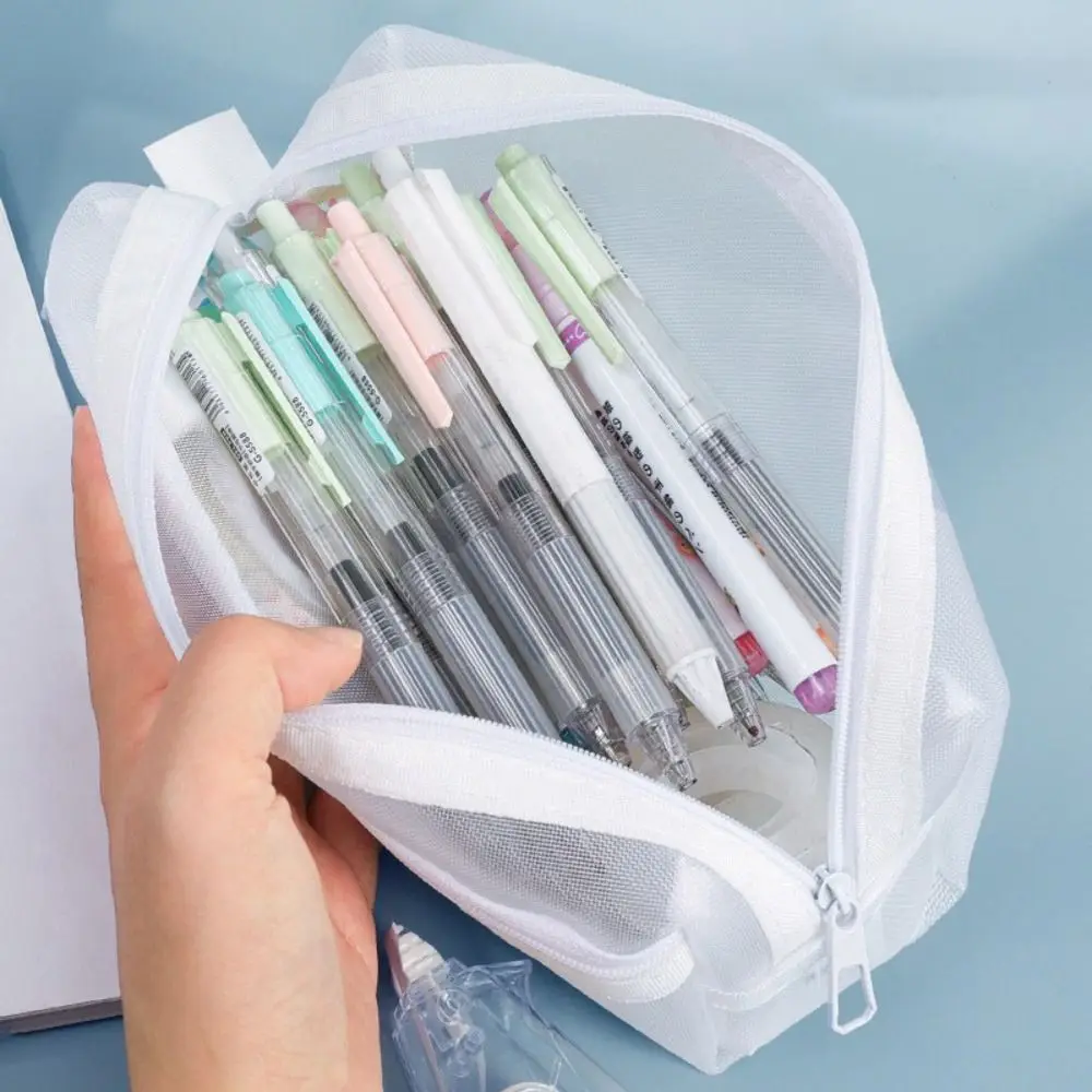 Organizer na długopisy z siatk – Clear Mesh Pencil Pouch For Exam recenzja i cena