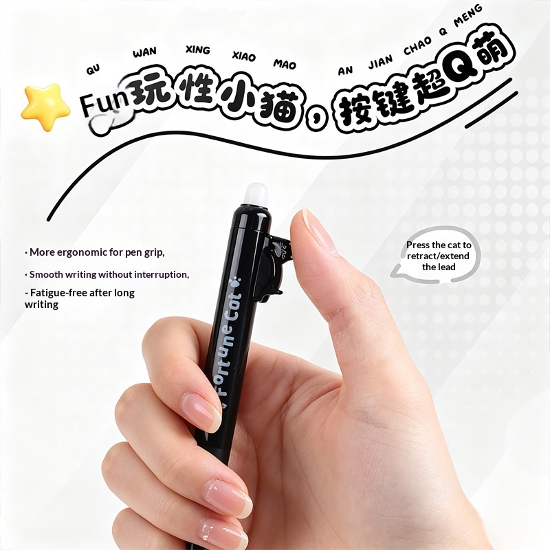 4 sztuki uroczych długopisów ż – Retractable Eraser Pen Click recenzja i cena
