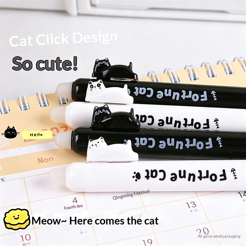 4 sztuki uroczych długopisów ż – Retractable Eraser Pen Click recenzja i cena