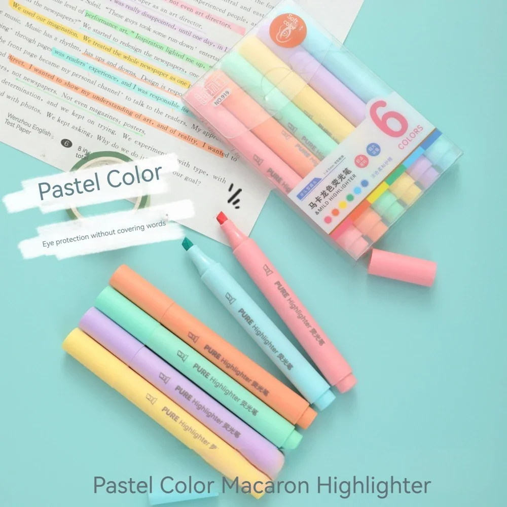 6 SZTUK pastelowych zakreślacz – Pastel Highlighter Set Double Ended recenzja i cena