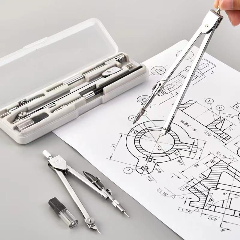 Zestaw kreślarski ze stali nie – Math Geometry Set With Compass recenzja i cena