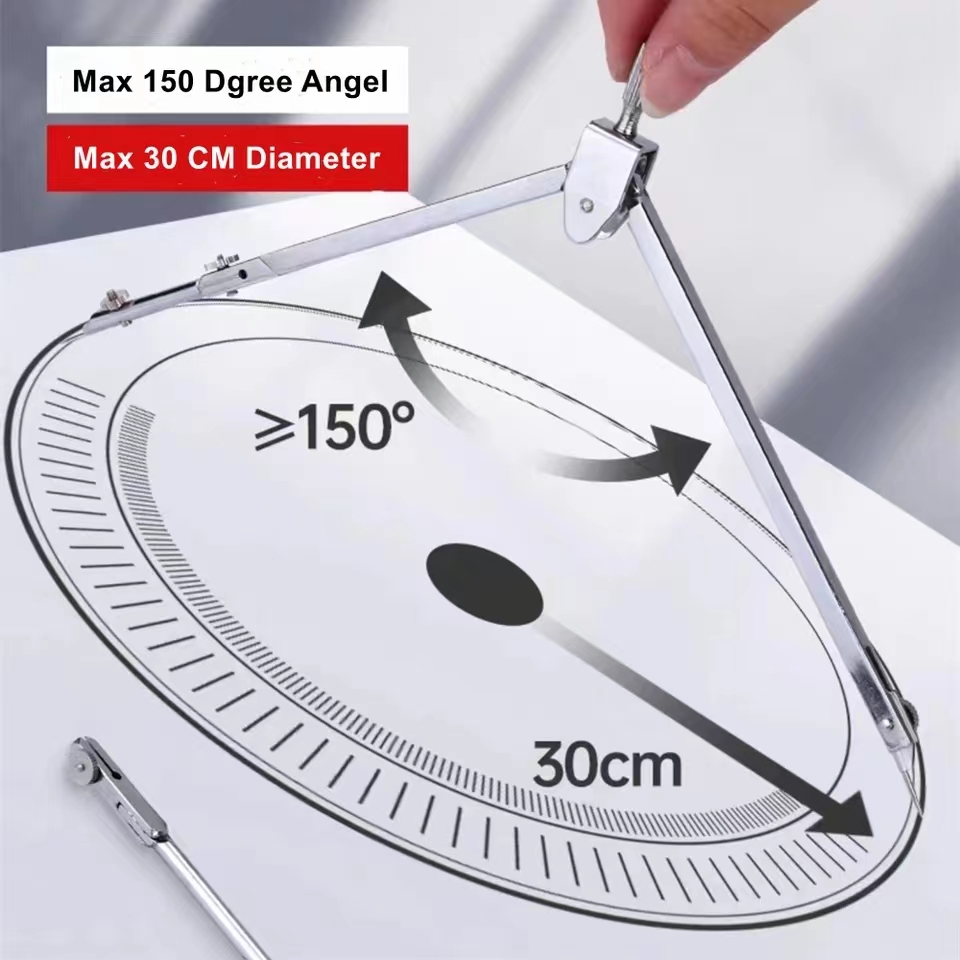 Zestaw kreślarski ze stali nie – Math Geometry Set With Compass recenzja i cena