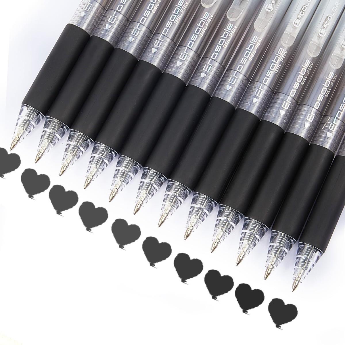 Zestaw 12 długopisów żelowych  – Retractable Eraser Pen Click recenzja i cena