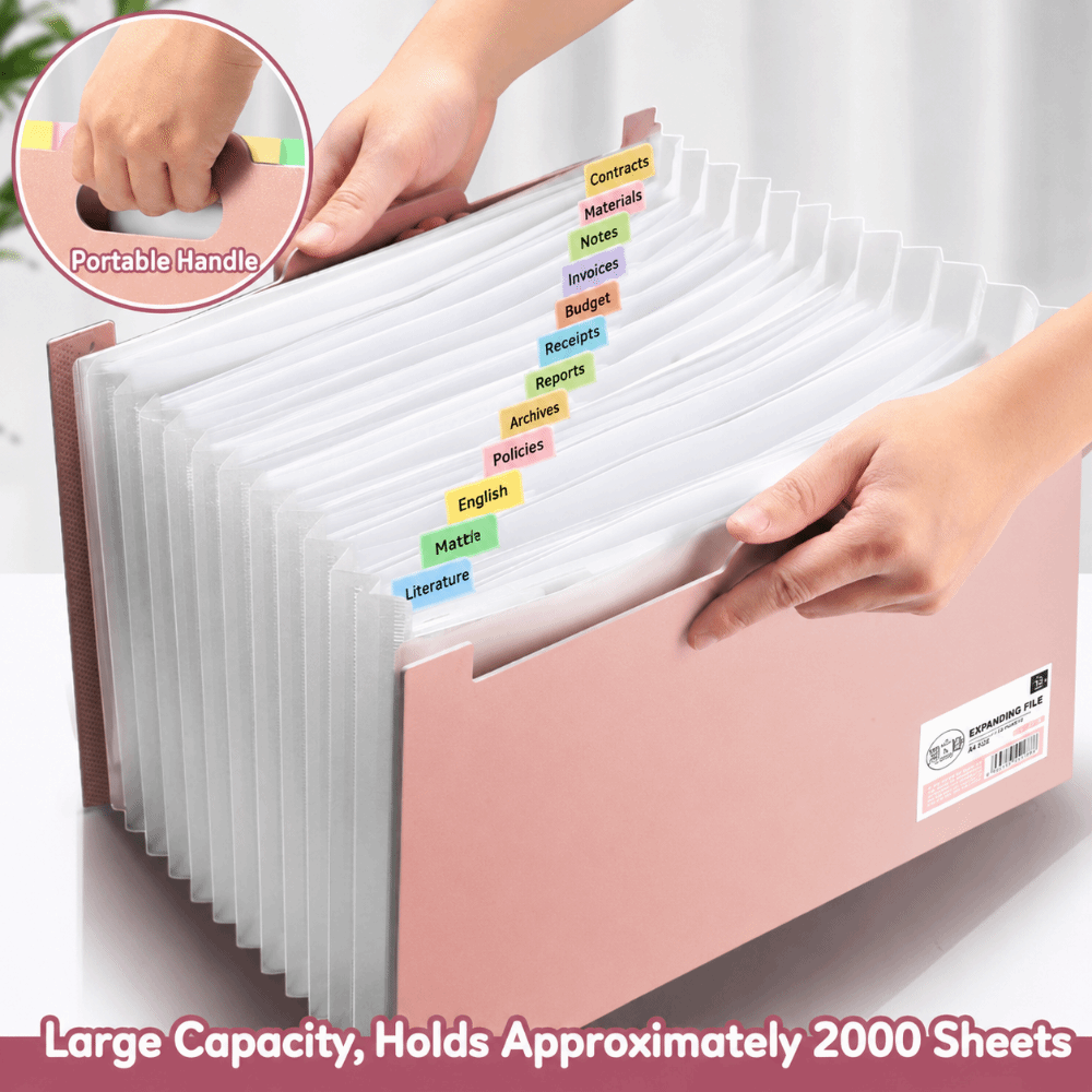 Teczka rozszerzana z 13 przegr – Expandable Accordion File Folder 13 Pockets recenzja i cena