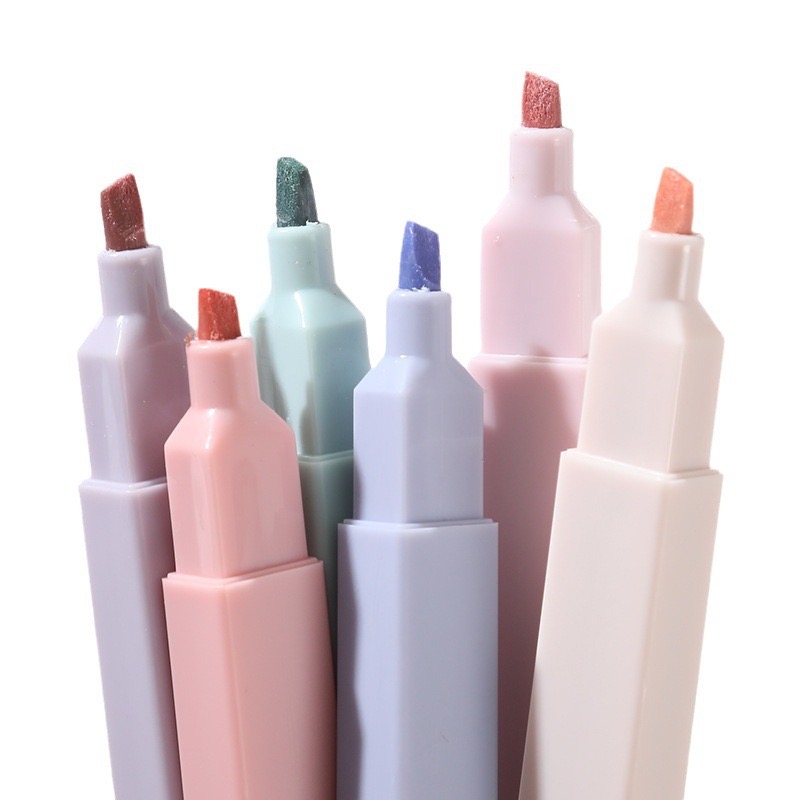 6 sztuk/zestaw zestaw zakreśla – Pastel Highlighter Set Double Ended recenzja i cena