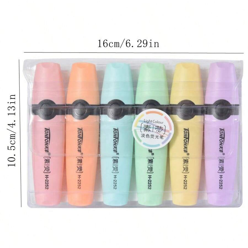 6 sztuk/zestaw zakreślacz past – Pastel Highlighter Set Double Ended recenzja i cena