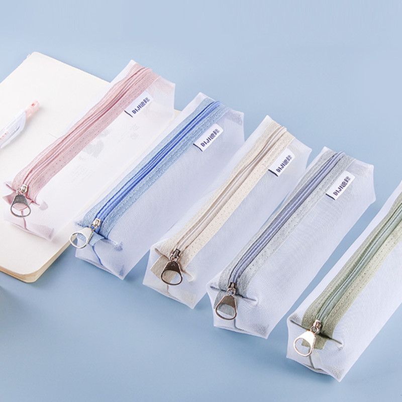 Przezroczysta nylonowa saszetk – Clear Mesh Pencil Pouch For Exam recenzja i cena