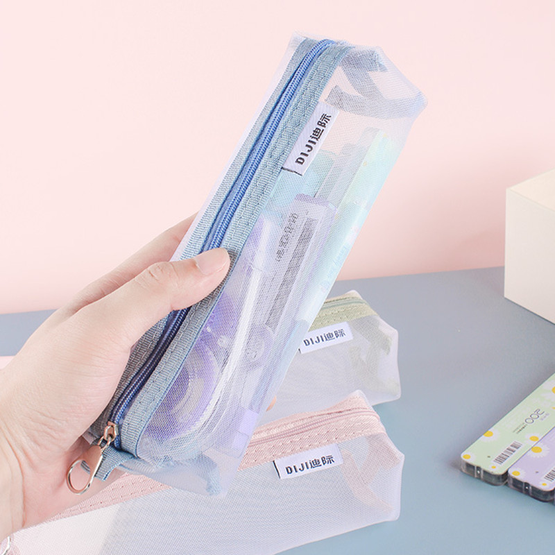 Przezroczysta nylonowa saszetk – Clear Mesh Pencil Pouch For Exam recenzja i cena